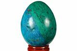 Polished Chrysocolla & Malachite Egg - Peru #133787-1
